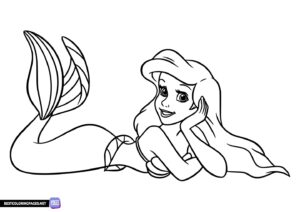 Ariel the Mermaid printable coloring page
