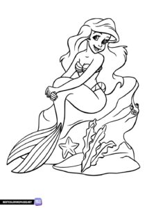 Ariel the mermaid coloring pages
