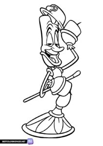 Beauty And The Beast - Lumiere coloring page