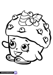 Blueberry muffin coloring picture Shopkins