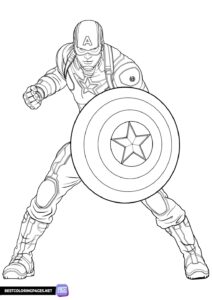 Capitan America coloring page for boys