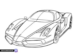 Car coloring page for boys