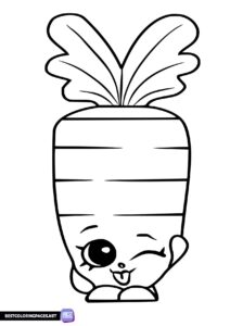 Carrot Shopkins Coloring Page