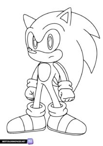 Classic Classic Sonic coloring pageSonic coloring page