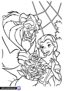 Coloring Book Beauty And The Beast