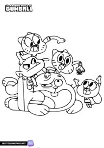 Coloring Pages The Amazing World of Gumball Coloring Book