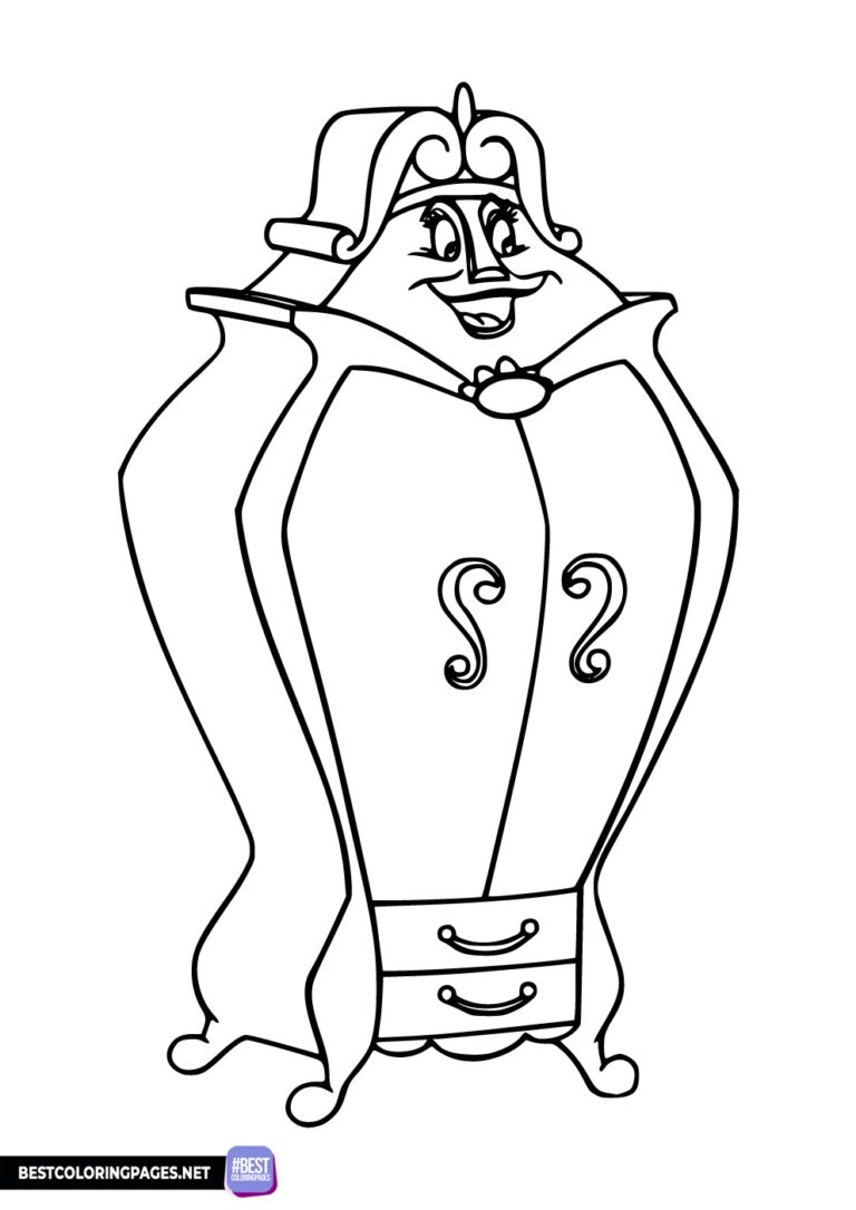 Coloring page Garderobe from Beauty And The Beast