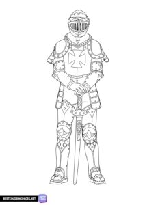 Coloring page for boys - Knight