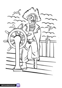 Coloring page for boys Pirate