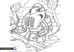 Coloring page for boys - Robot