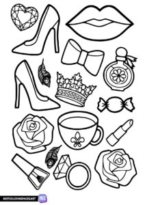 Coloring page for girl