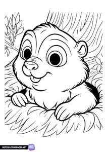 Coloring page groundhog day