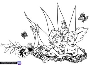 Coloring pages Tinkerbell and friends