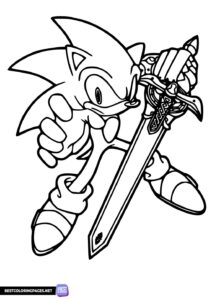 Coloring pages for Sonic the Hedgehog