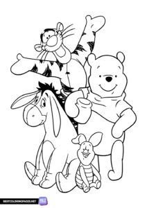 Coloring pages with Winnie the Pooh