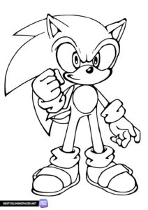 Coloring sheets of Sonic