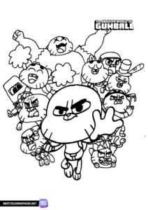 Colouring page The Amazing World of Gumball Coloring Book
