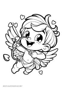 Cupid Valentine's Day coloring page
