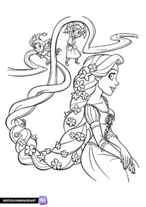 Disney coloring pages tangled