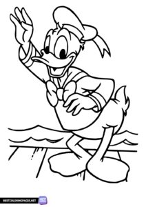 Donald Duck Sailor colouring page