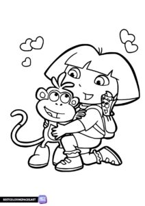 Dora coloring page for girls to print