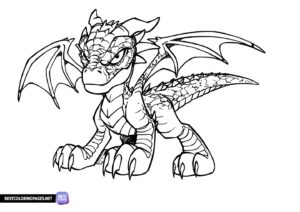 Dragon coloring sheet for boys