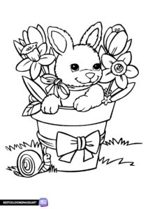 Easter coloring page for girls