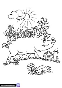 Farm coloring page