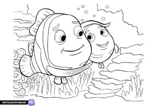 Finding Nemo coloring page online