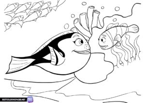 Finding Nemo colouring pages
