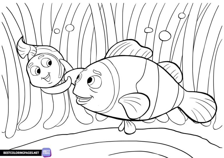 Finding Nemo printable coloring sheet