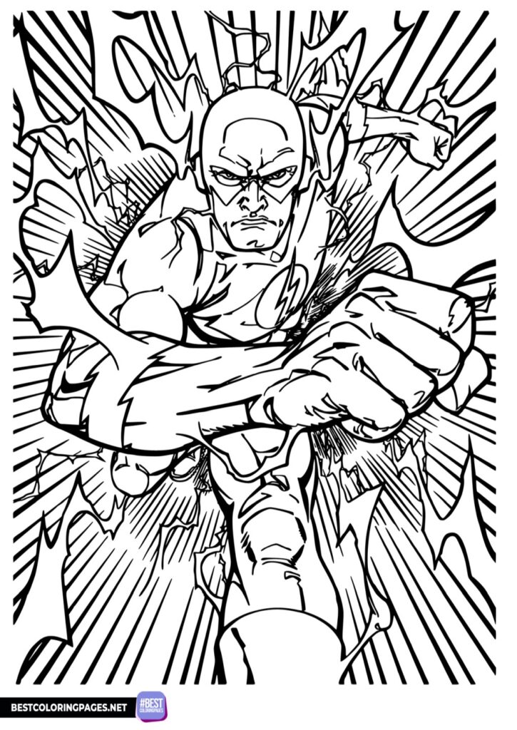 Flash DC Comics coloring page