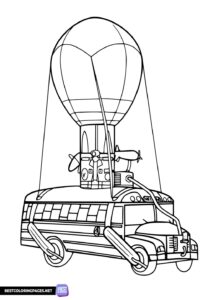 Fortnite Bus Coloring Page