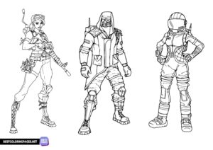 Fortnite coloring page for boy