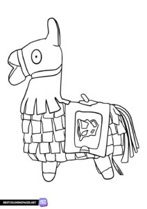 Fortnite coloring page for boys LLama