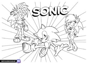 Free Sonic printable coloring pages