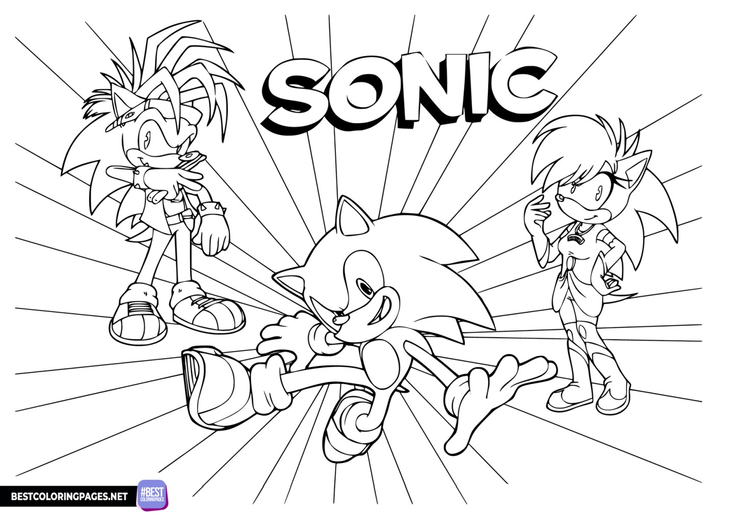 Sonic coloring pages