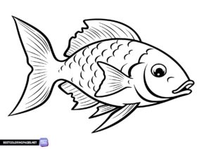 Free coloring page Fish