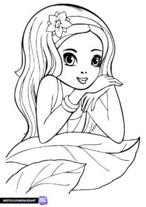 Free coloring page for girls