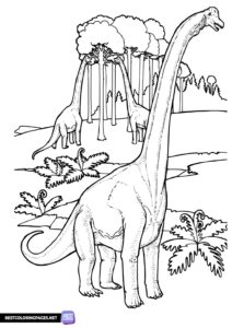 Free dinosaur coloring page
