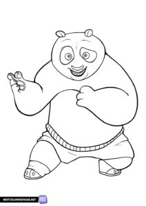 Free printable Kung Fu Panda Tiger coloring page