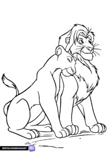 Free printable Lion King coloring page
