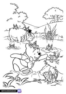 Free printable Winnie The Pooh Coloring Page