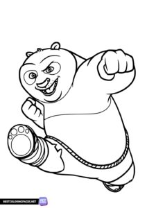 Free printable coloring page Kung Fu Panda