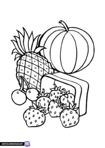 Free printable fruit coloring page