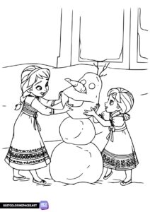 Frozen printable coloring page
