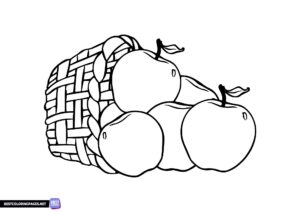 Fruit basket coloring page