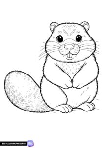 Groundhog coloring page