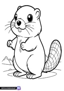 Groundhog colouring page