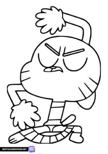 Gumball coloring page for kids